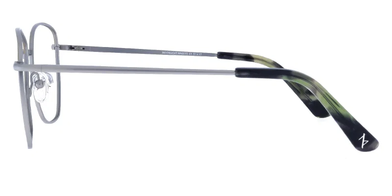 Ramă Moonlight MN 0115 c1 pentru bărbați, design metalic verde și argintiu