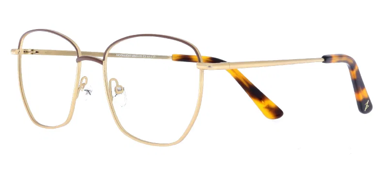 Ramă de ochelari MN 0115 c2 Moonlight maro și auriu, vedere frontală