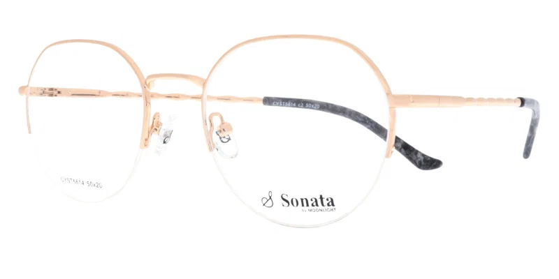 Ramă de ochelari CYST 5614 c2 Sonata aurie, vedere frontală