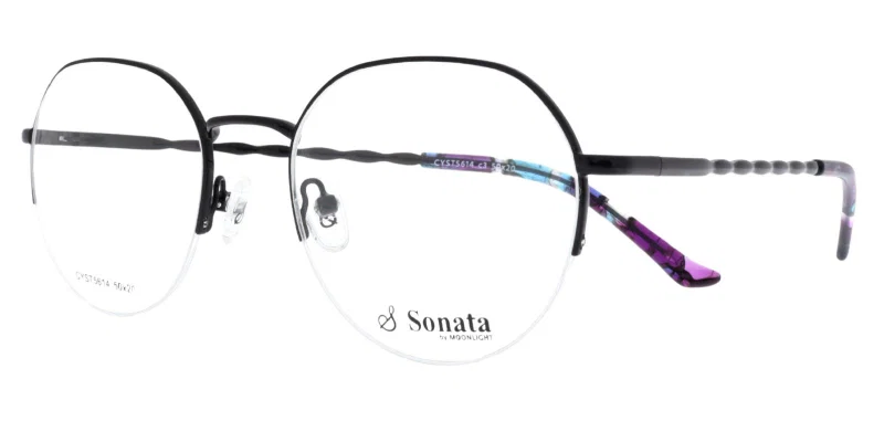 Rame CYST 5614 c3 Sonata negre pentru femei, vedere frontală