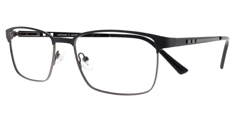 Ramă de ochelari MP 5448 c1 Prime, metalică, neagră, vedere frontală