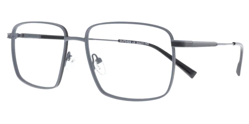 Ramă de ochelari GLP 5456 c3 Prime, metalică, neagră și gri, vedere frontală