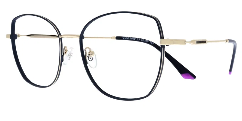 Ramă de ochelari GLST 5619 c3 Sonata, metal, auriu și bleumarin