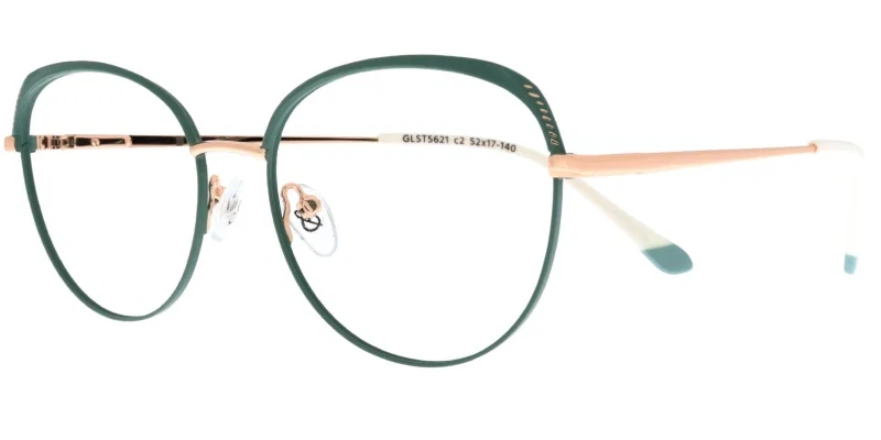 Ramă de ochelari pentru femei GLST 5621 c2 Sonata, metal, auriu și verde