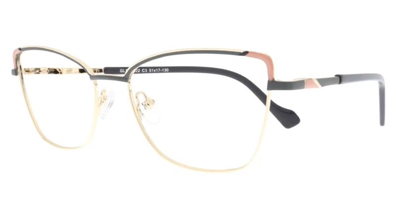 Ramă de ochelari GLST 5622 c3 Sonata, metalică, auriu și gri