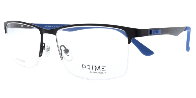 Ramă de ochelari MP 5451 c3 Prime, metalică, negru și albastru