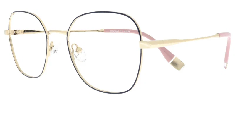 Ramă de ochelari BIM 5816 c3 Moonlight, metalică, aurie și bleumarin