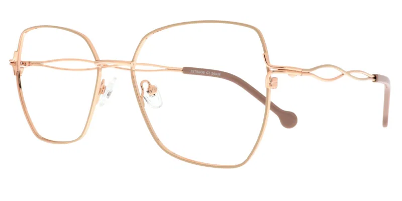 Rame de ochelari JST 5608 c1 Sonata, metalice, bej și aurii