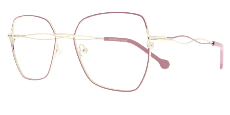 Ramă de ochelari JST 5608 c3 Sonata, metalică, auriu și roz