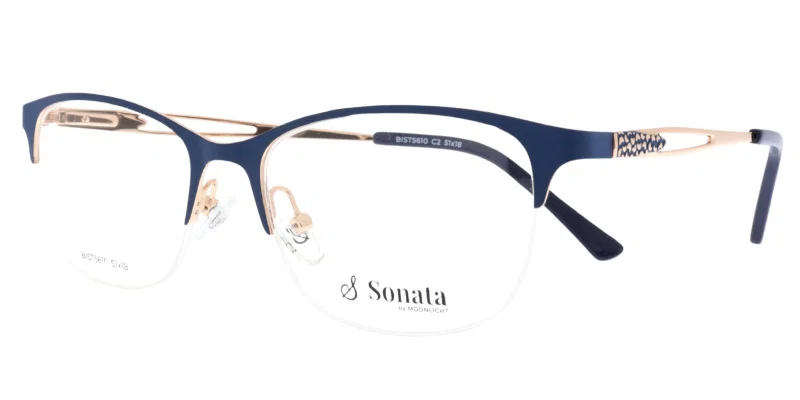 Rame de ochelari BIST 5610 c2 Sonata, metalice, albastru și auriu