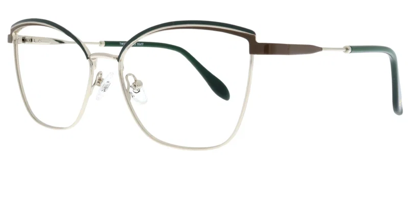 Ramă de ochelari TWST 5601 c3 Sonata pentru femei, metalică, maro verde și argintiu