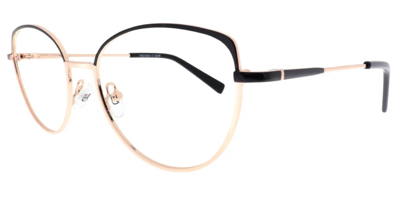 Ramă de ochelari TWST 5604 c1 Sonata negru și auriu
