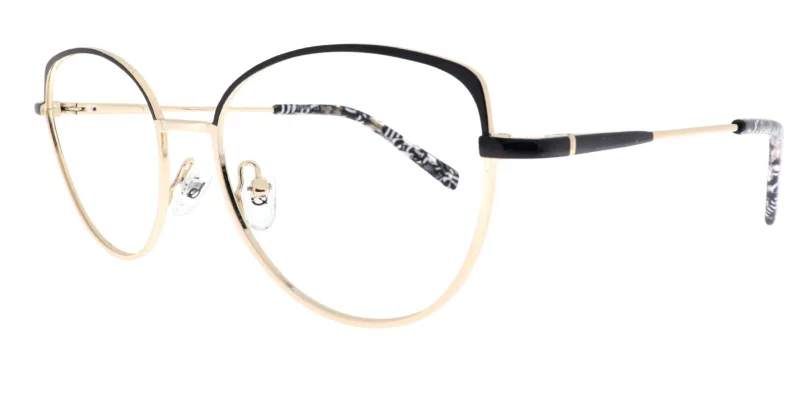 Rame de ochelari TWST 5604 c3 Sonata, metal negru și auriu