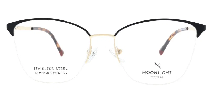 Rame de vedere GLM 5830 c1 Moonlight cu design half rim, detaliu lateral