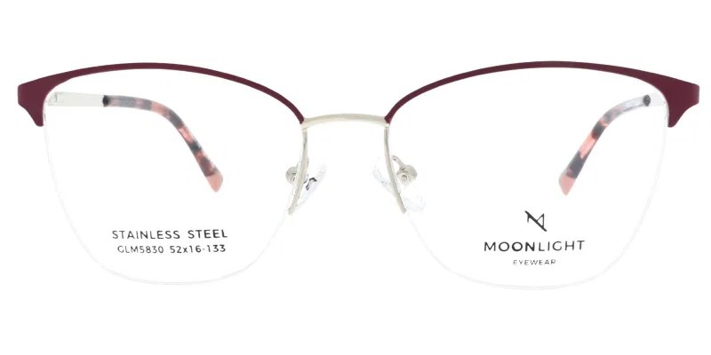 Rama metalică GLM 5830 c2 Moonlight pentru femei, montură semiînchisă