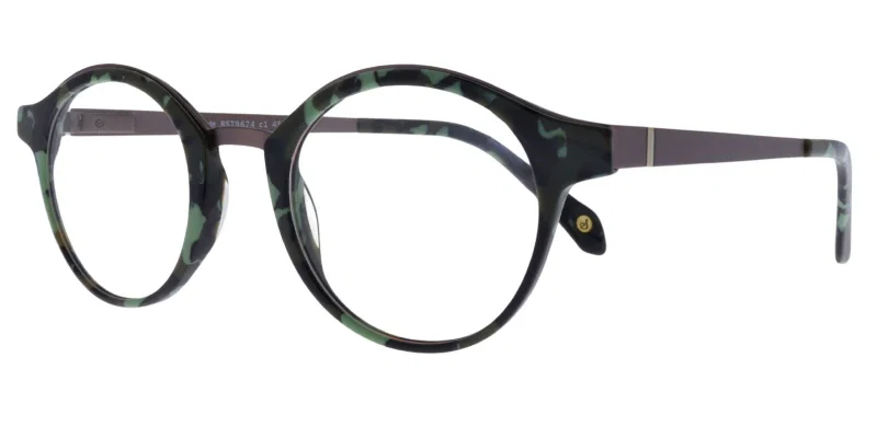Rame de ochelari RST 9674 c1 Sonata pentru femei, din plastic, negru și verde