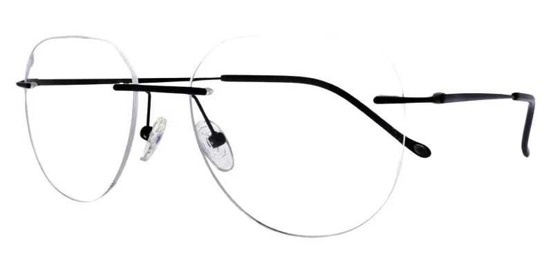 Rama de ochelari TYM 1338 c1 Moonlight, neagră, din titan