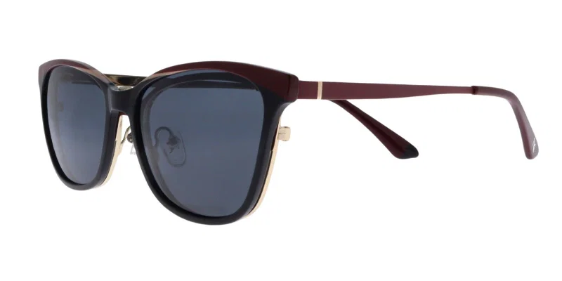 Ramă metalică clip-on GLM 5821 c1 Moonlight, claret și auriu