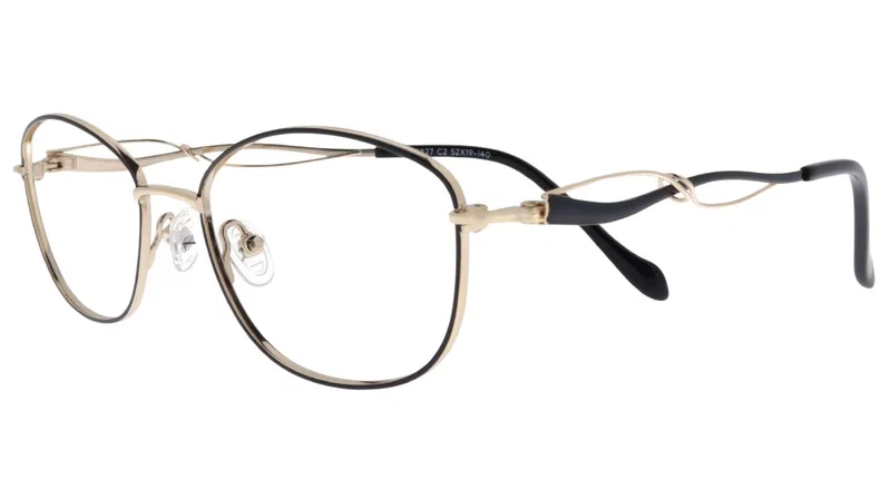 Ramă de ochelari TYM 5827 c2 Moonlight negru și auriu, vedere frontală