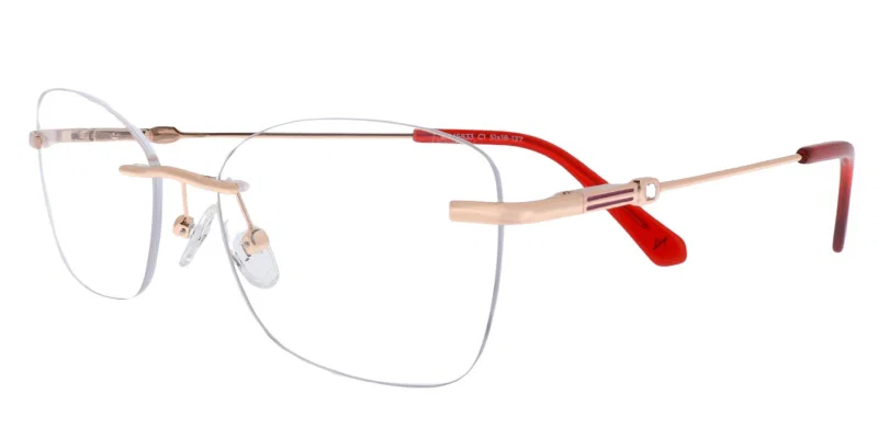 Rama de ochelari BIM 5833 c1 Moonlight, metalică, în culorile auriu și roșu