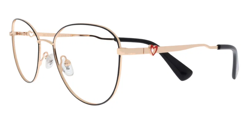 Ramă de ochelari pentru copii HK CYS 5788 c2 Success, negru și auriu, vedere frontală