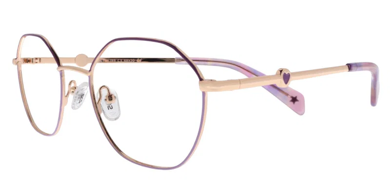 Rame de ochelari pentru copii HH CYS 5789 c3 Success, auriu și violet, vedere frontală
