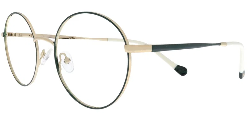 Ramă de ochelari pentru femei JSST 5637 c3 Sonata, metal, auriu și verde