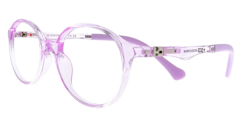 Ramă de ochelari copii IC XS 5798 c5 Success transparent și violet, vedere frontală