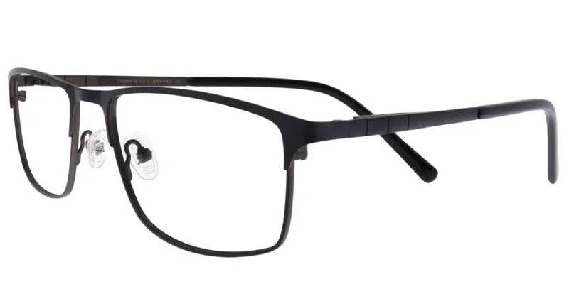 Ramă de ochelari pentru bărbați TYM 5836 c2 Moonlight, negru și gunmetal, vedere frontală