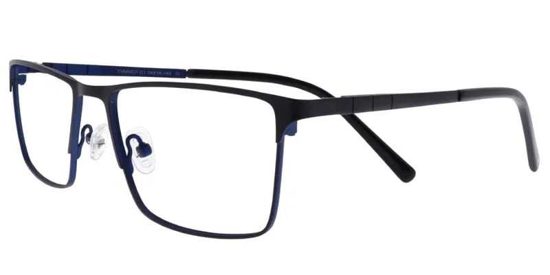 Ramă de ochelari TYM 5837 c1 Moonlight din titan, negru și albastru