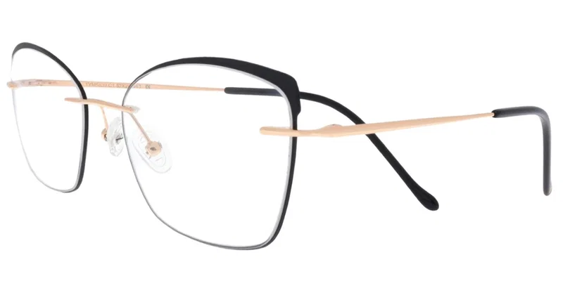 Ramă de ochelari TYM 5839 c1 Moonlight negru și auriu, vedere frontală