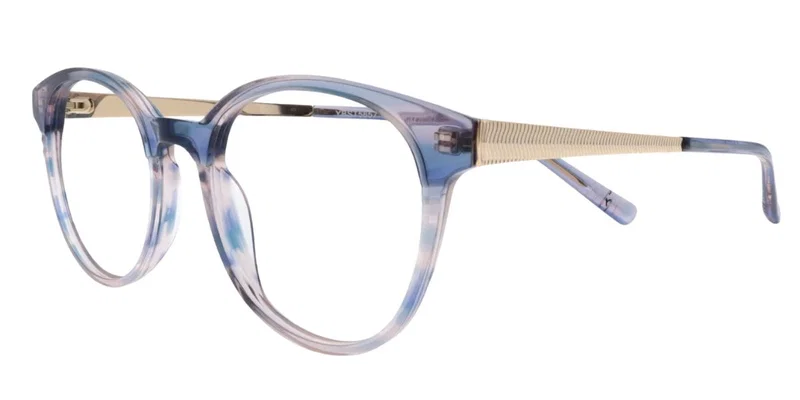 Ramă de ochelari YBST 5657 c2 Sonata în culorile albastru, auriu și transparent