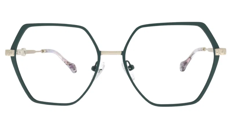 Rame metalice pentru femei JSM 5846 c2 Moonlight, detaliu de culoare verde și argintiu