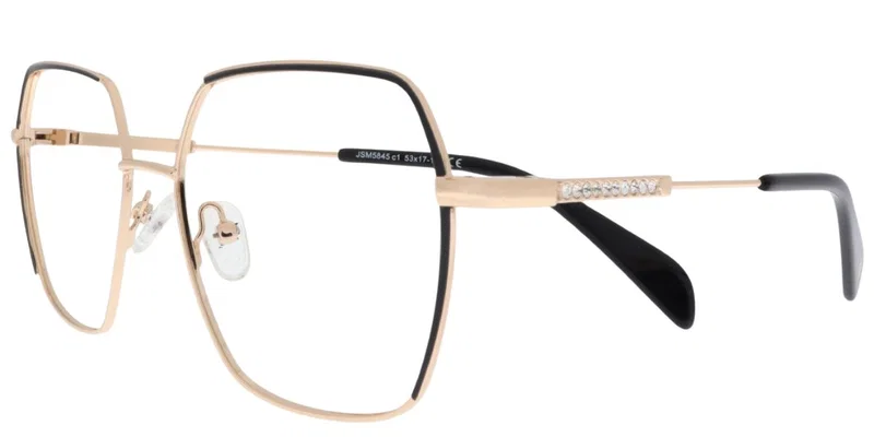 Rama de ochelari JSM 5845 c1 Moonlight, model metalic negru și auriu