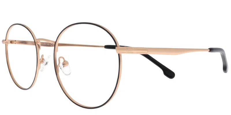 Ramă de ochelari JSM 5850 c3 Moonlight, metalică, neagră cu auriu