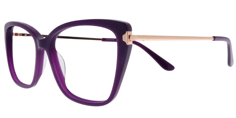 Rame de ochelari pentru femei YSM 5269 c3 Moonlight, auriu și violet, vedere frontală