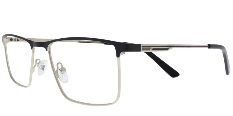 Ramă de ochelari CYP 5475 c1 Prime, metalică, negru și argintiu
