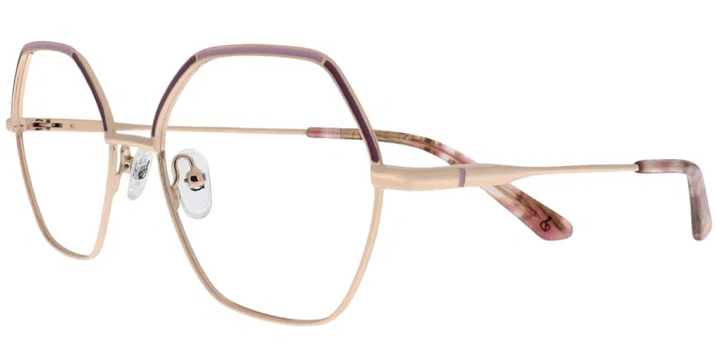 Ramă de ochelari JSST 5639 c3 Sonata pentru femei, metal, auriu roz și violet