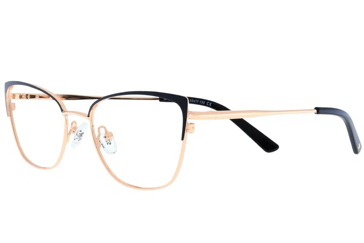 Rame de ochelari pentru copii IFC XS 5859 c1 Success, negru și auriu, vedere frontală