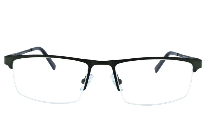 MTSM 5227 c4 Simpleye, ramă de ochelari semi-ramă pentru bărbați, detaliu cromatic verde și gunmetal