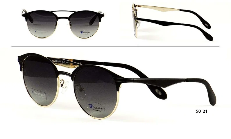 Ramă de ochelari RM 9901 c3 Moonlight negru și auriu, vedere frontală