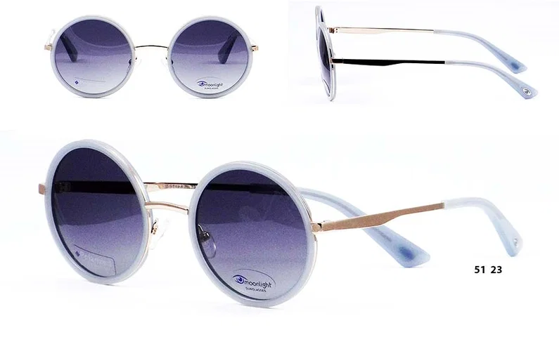 Ramă de ochelari de soare BIM 0209 c3 Moonlight, detaliu albastru și auriu