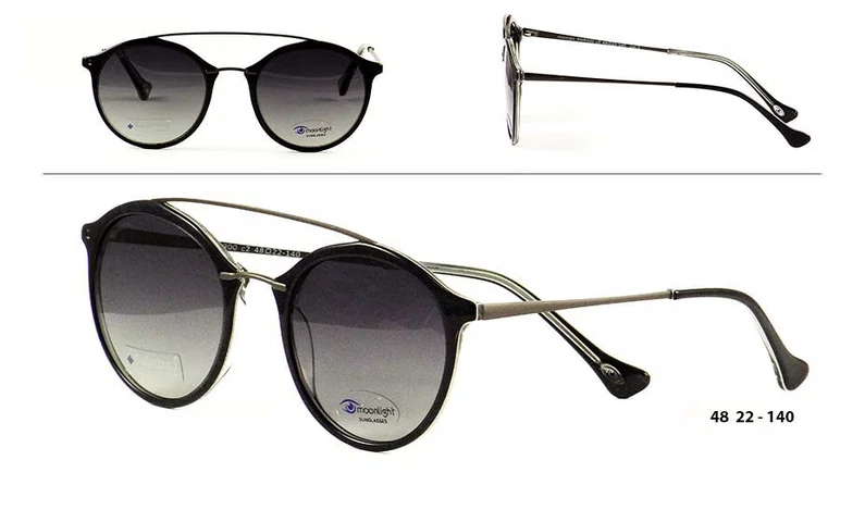 Ochelari de soare damă RM 9900 c2 Moonlight cu ramă neagră și bleumarin