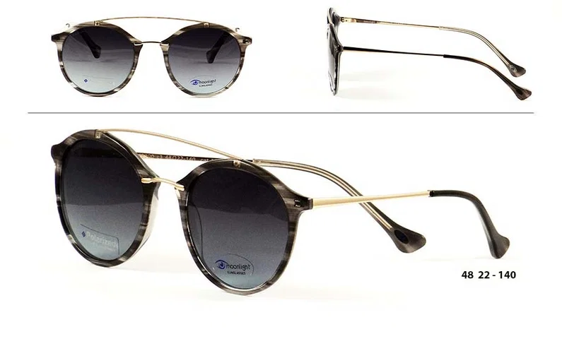 Ochelari de soare damă RM 9900 c3 Moonlight cu ramă bej și albastru marin
