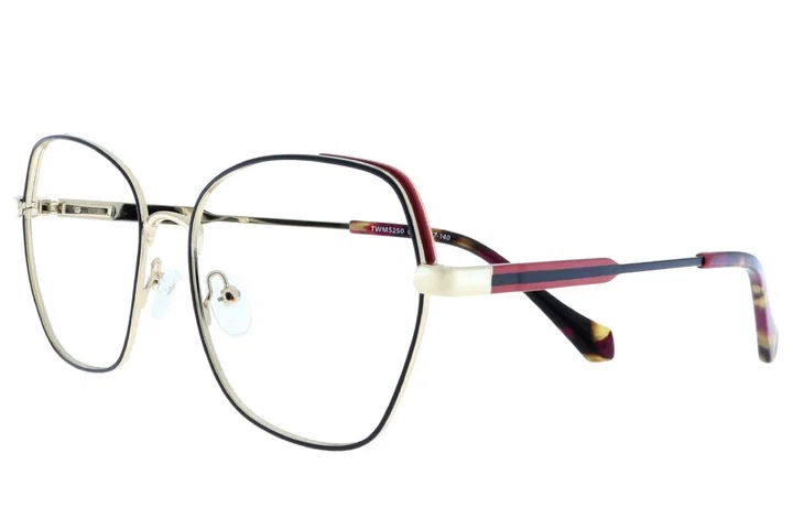 Rame de ochelari TWM 5250 c2 Moonlight, metalice, în culorile negru, auriu și roșu