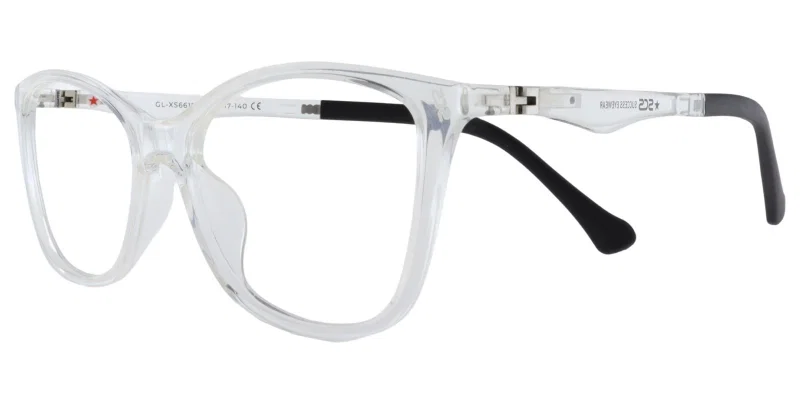 Rame ochelari copii GL XS 6615 c1 Success, transparent și alb, vedere frontală