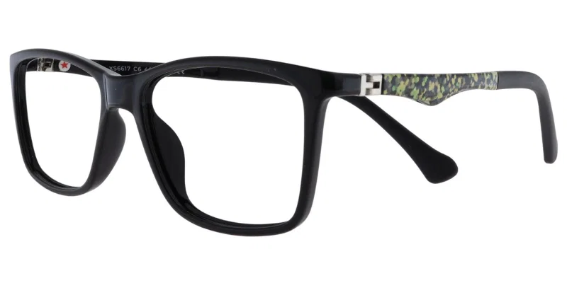Ramă de ochelari pentru copii EL XS 6617 c6 Success, negru și verde