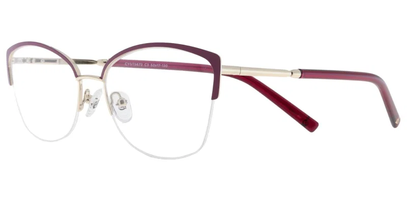 Rame metalice CYST 5673 c3 Sonata pentru femei, claret și auriu