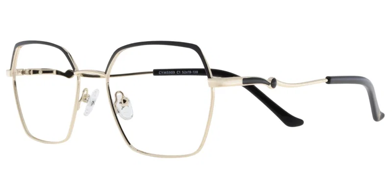 Rama de ochelari CYM 5909 c1 Moonlight negru și auriu