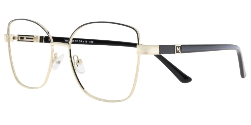 Ramă de ochelari Moonlight YM 5261 c2 negru și auriu, vedere frontală